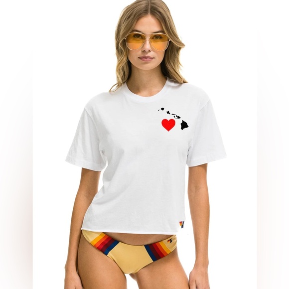 Aviator Nation Tops - Aviator Nation Hawaii Wildfire Relief Boyfriend Tee